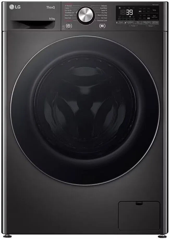 LG 9/5kg Black Finish Front Loader Washer Dryer Combo With AI DD™ A nd Steam+™