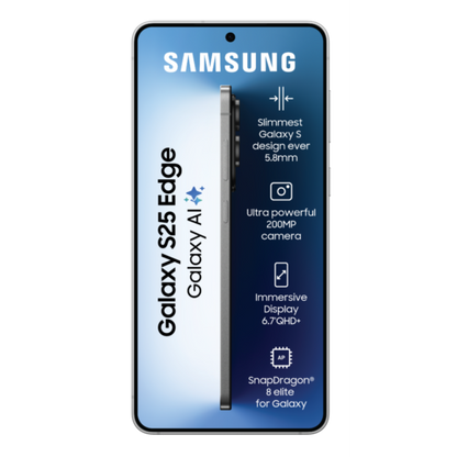 Samsung Black S25 Edge Smartphone