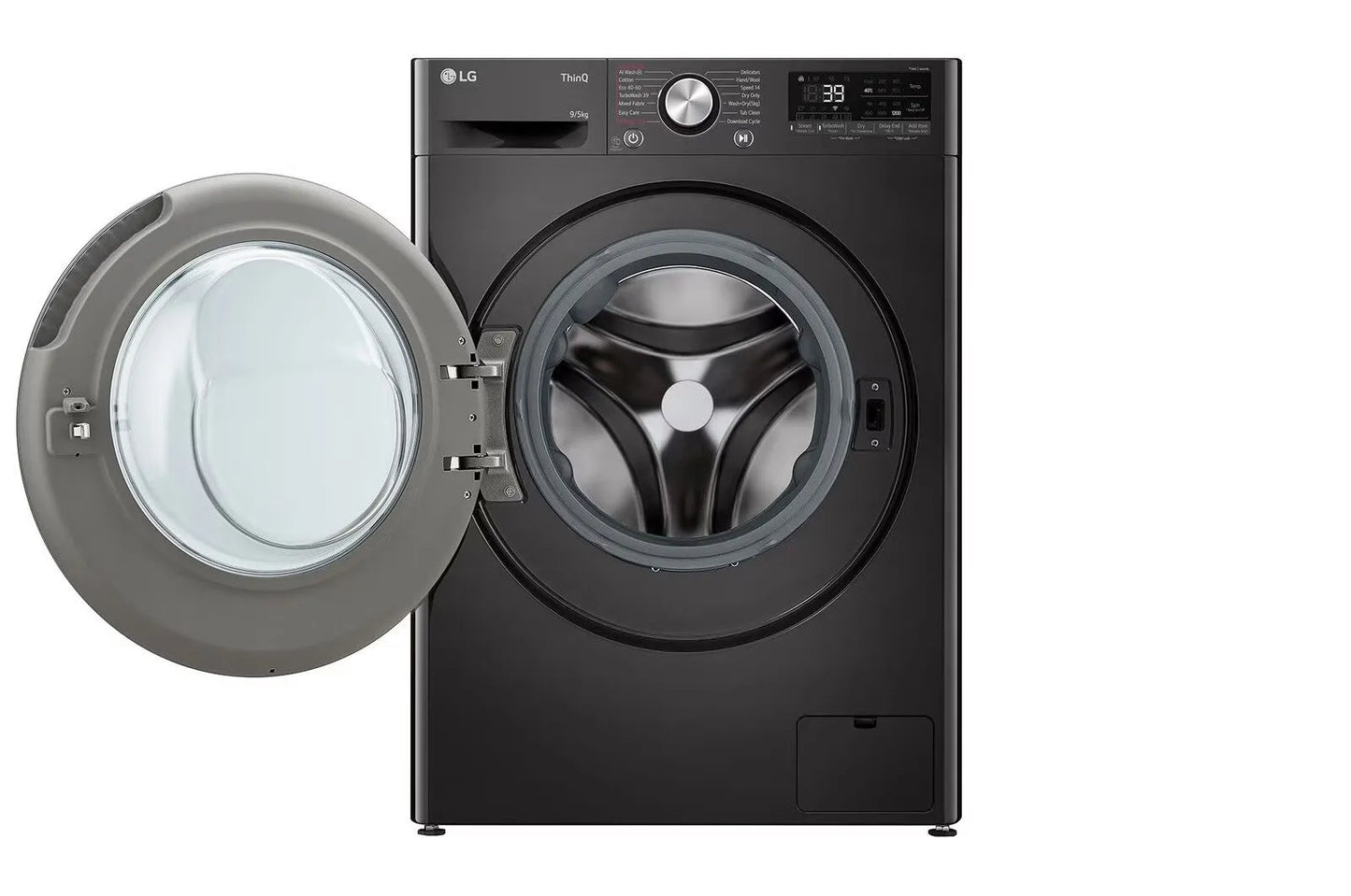 LG 9/5kg Black Finish Front Loader Washer Dryer Combo With AI DD™ A nd Steam+™