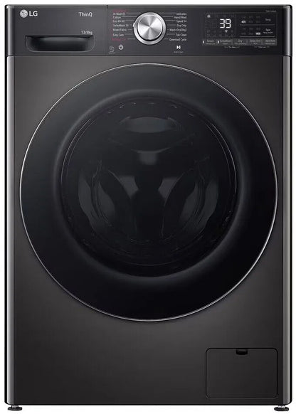 LG 13/8kg Black Finish Front Loader Washer Dryer Combo With AI DD™ & Steam+™
